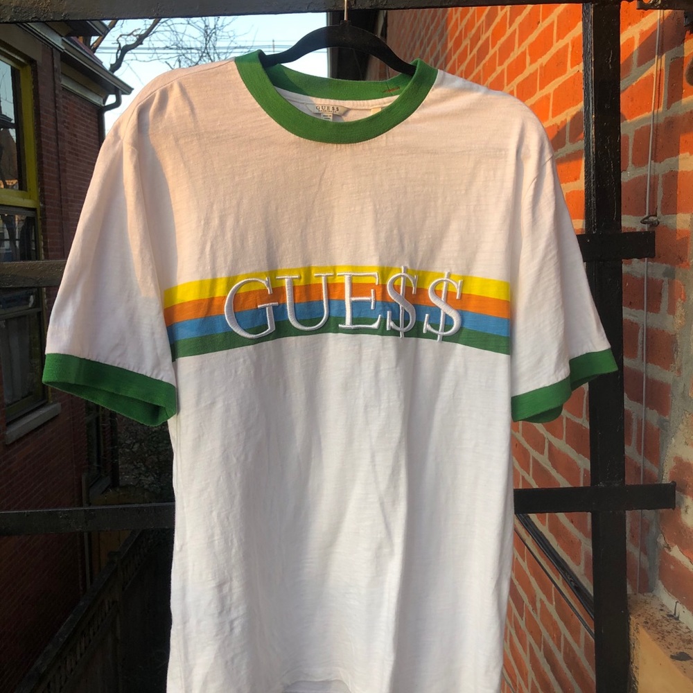 A$AP Rocky x Guess collab shirt